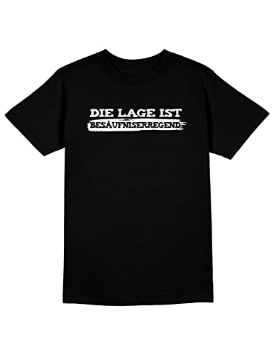 Die Lage ist Besäufniserregend Herren T-Shirt Statement Funshirt, Größe: XL, Farbe: Black von tshirtladen