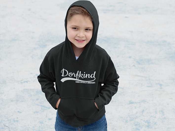 Dorfkind Und Stolz Drauf Hoodie Kinder von tshirtladen