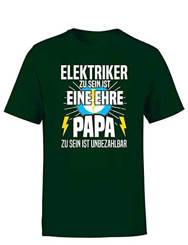 Elektriker Zu Sein Ist Eine Ehre Papa Zu Sein Unbezahlbar Spruch Herren T-Shirt, Farbe: Dunkelgrün, Größe: XXXXX-Large von tshirtladen