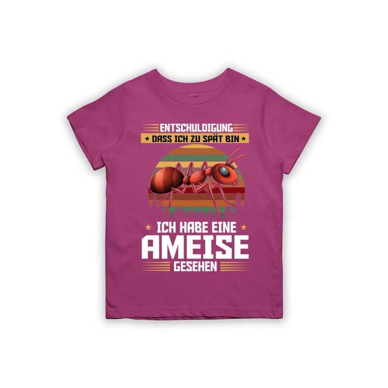 Entschuldigung Dass Ich Zu Spät Bin... Habe Eine Ameise Gesehen Kinder T-Shirt von tshirtladen
