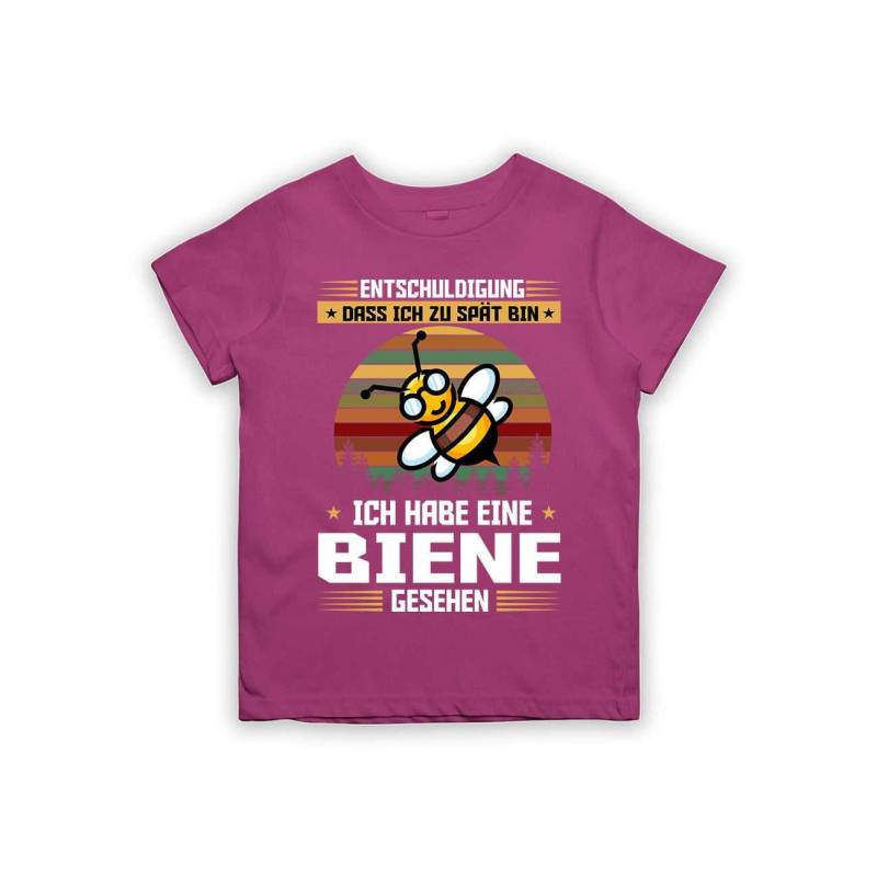 Entschuldigung Dass Ich Zu Spät Bin... Habe Eine Biene Gesehen Kinder T-Shirt von tshirtladen