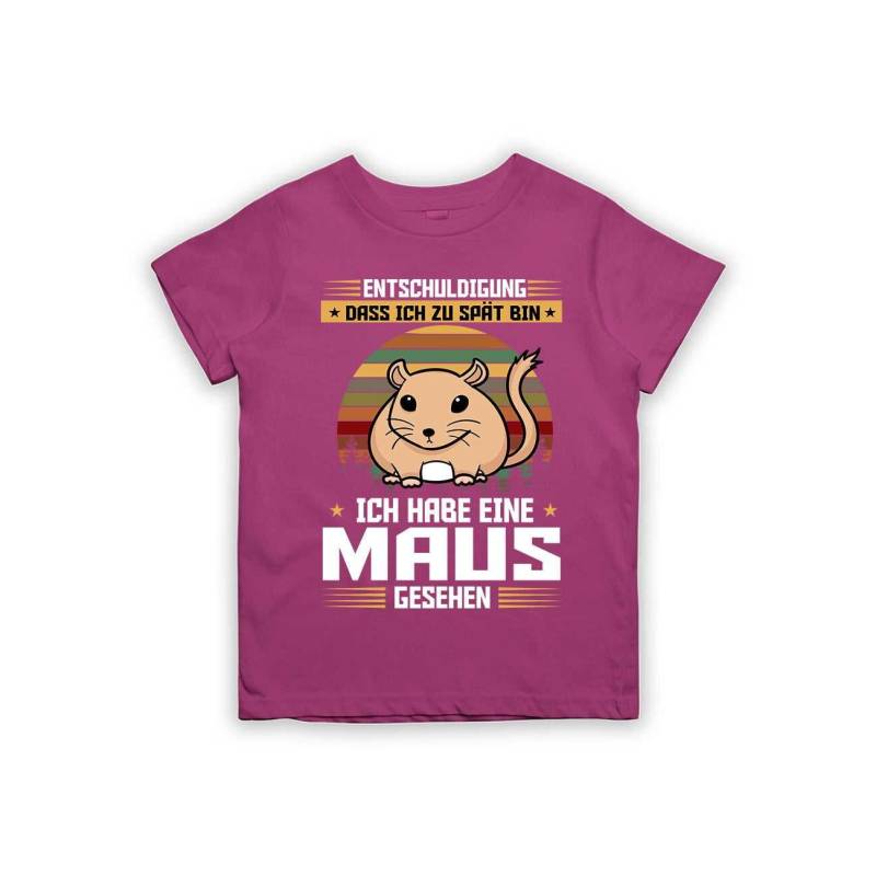 Entschuldigung Dass Ich Zu Spät Bin... Habe Eine Maus Gesehen Kinder T-Shirt von tshirtladen