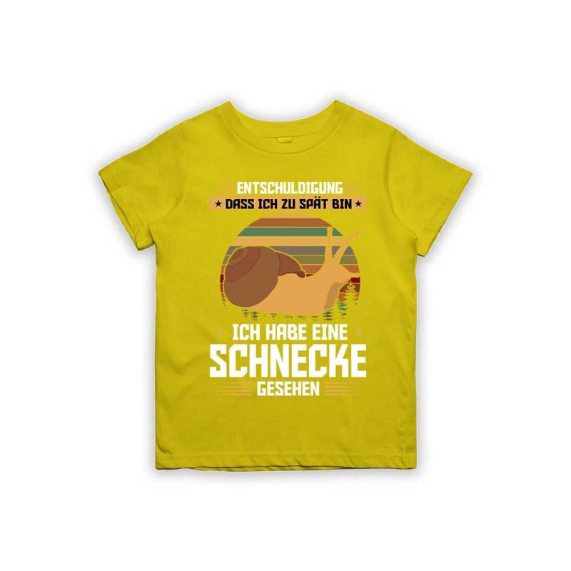 Entschuldigung Dass Ich Zu Spät Bin... Habe Eine Schnecke Gesehen Kinder T-Shirt von tshirtladen