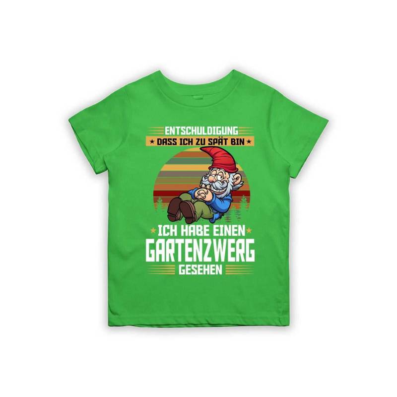 Entschuldigung Dass Ich Zu Spät Bin... Habe Einen Gartenzwerg Gesehen Kinder T-Shirt von tshirtladen
