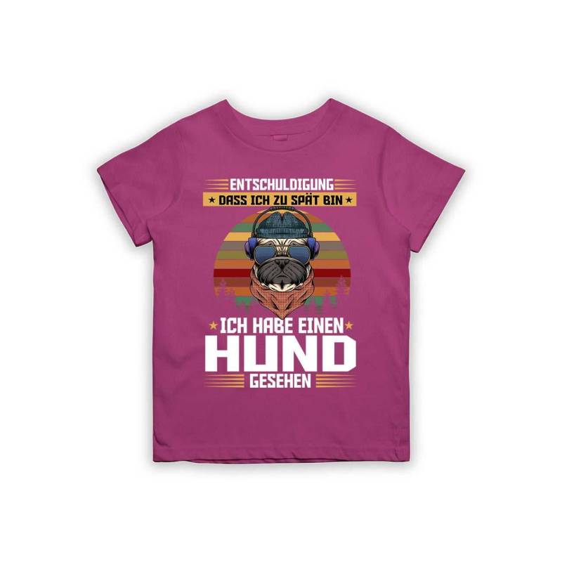 Entschuldigung Dass Ich Zu Spät Bin... Habe Einen Hund Gesehen Kinder T-Shirt von tshirtladen
