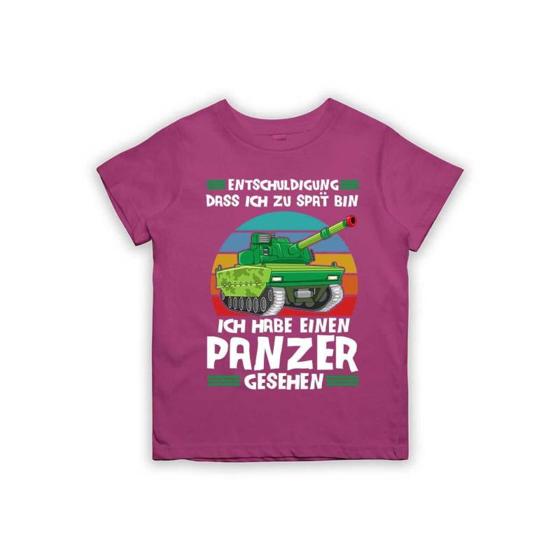 Entschuldigung Dass Ich Zu Spät Bin... Habe Einen Panzer Gesehen Kinder T-Shirt von tshirtladen