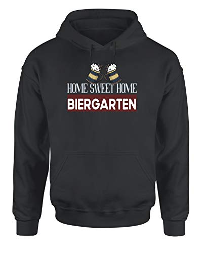 Home Sweet Home Biergarten Hoodie Unisex Spruchhoodie Heimat Oktoberfest Dorffashion, Dunkelgrau, Größe: Medium von tshirtladen