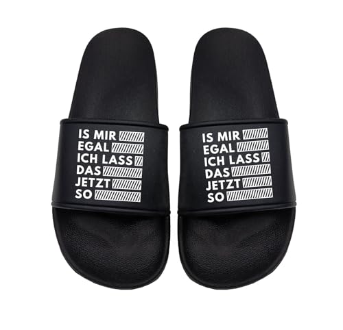 Is mir egal ich lass das jetzt so Badelatsche Sandalen perfekt für den Strand und im Urlaub und Muttertag, Größe: 40 EU von tshirtladen