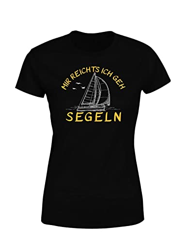 Mir reichts ich GEH Segeln Kapitän Segelschiff Segelboot Damen T-Shirt, Farbe: Schwarz, Größe: X-Large von tshirtladen