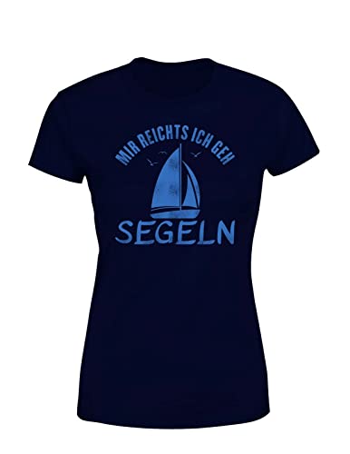 Mir reichts ich GEH Segeln Segelschiff Segelboot Kapitän Damen T-Shirt, Farbe: Navy, Größe: Medium von tshirtladen