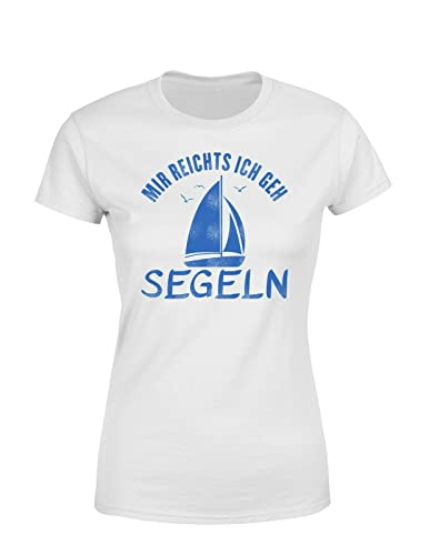 Mir reichts ich GEH Segeln Segelschiff Segelboot Kapitän Damen T-Shirt, Farbe: Weiß, Größe: Small von tshirtladen