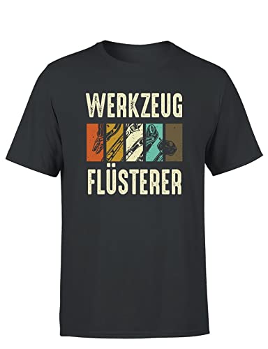 Werkzeug Flüsterer Schrauber Mechaniker - Tüftler - Herren T-Shirt, Farbe: Dunkelgrau, Größe: L von tshirtladen