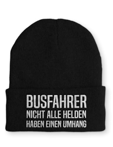 tshirtladen Beanie Busfahrer Wintermütze Mütze mit lustigem Spruch, Farbe: Black von tshirtladen