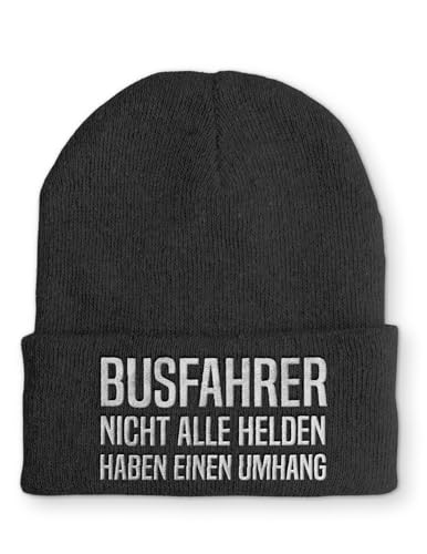 tshirtladen Beanie Busfahrer Wintermütze Mütze mit lustigem Spruch, Farbe: Graphite von tshirtladen