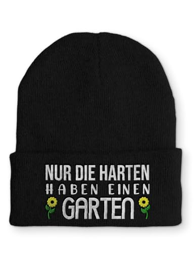 tshirtladen Beanie Garten Wintermütze Mütze mit lustigem Spruch, Farbe: Black von tshirtladen