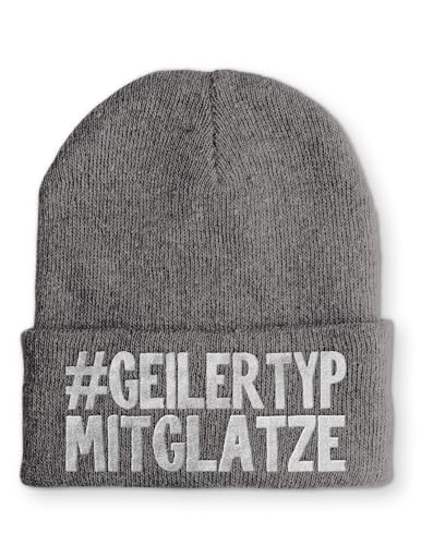 Beanie Geiler Typ mit Glatze Wintermütze Mütze mit lustigem Spruch, Farbe: Grau Beanie Geiler Typ mit Glatze Wintermütze Mütze mit lustigem Spruch, Farbe: Grau von tshirtladen