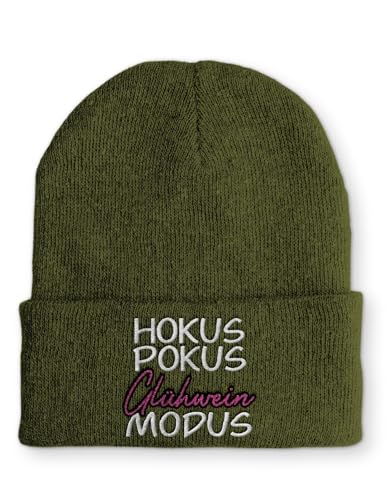 tshirtladen Beanie Hokus Pokus Glühwein Modus Wintermütze Mütze mit lustigem Spruch, Farbe: Olive tshirtladen Beanie Hokus Pokus Glühwein Modus Wintermütze Mütze mit lustigem Spruch, Farbe: Olive von tshirtladen