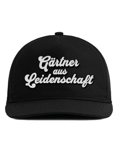 tshirtladen Cap Gärtner aus Leidenschaft - Schwarze Snapback Cap mit Spruch | Lustige Männer Cap Hobbygärtner | Cappy Gartenarbeit | Geschenk für Pflanzenfreunde mit Stil und Humor von tshirtladen