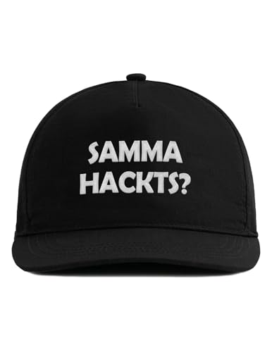 tshirtladen Cap Herren Schwarz - Samma Hackts? | Trucker Cap mit Spruch | Lustige Basecap Männer | Geschenk für Freunde | Snapback Cap Schildkappe mit Humor von tshirtladen