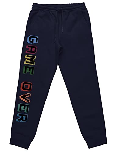 tshirtladen Game Over Gamer Jogginghose Schlafhose tolles Statement, Farbe: Navy, Größe: L von tshirtladen