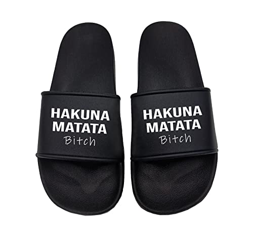 tshirtladen Hakuna Matata Bitch Badelatsche Sandalen Urlaub Strand, Größe: 41 EU von tshirtladen