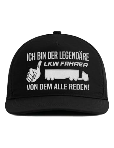 tshirtladen LKW Fahrer Herren Schwarz – Lustige Snapback Kappe mit Spruch | Trucker Cap Männer | Geschenk für Angler | Vintage Statement Mütze | Basecap Herren von tshirtladen