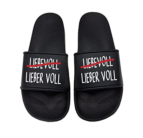 tshirtladen Lieber Voll anstatt Liebevoll Badelatsche Sandalen Urlaub, Größe: 43 EU von tshirtladen