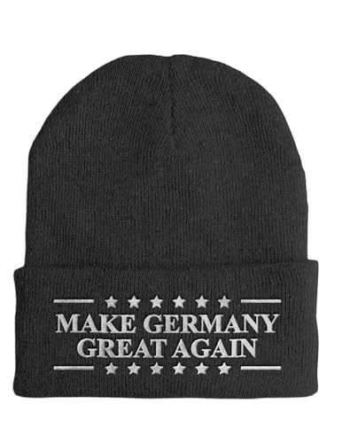 tshirtladen Mütze - Make Germany Great Again - Beanie One Size - Wintermütze Soft Touch - Spruchmütze bestickt - Farbauswahl - lustige Mütze, Farbe: Dunkelgrau von tshirtladen