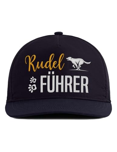 tshirtladen Rudelführer Basecap Navy - Lustige Hunde Snapback mit Stickerei • Statement-Accessoire für Tierliebhaber • Ideal beim Hundetraining • Verstellbar • Gassi-Gang mit Humor von tshirtladen