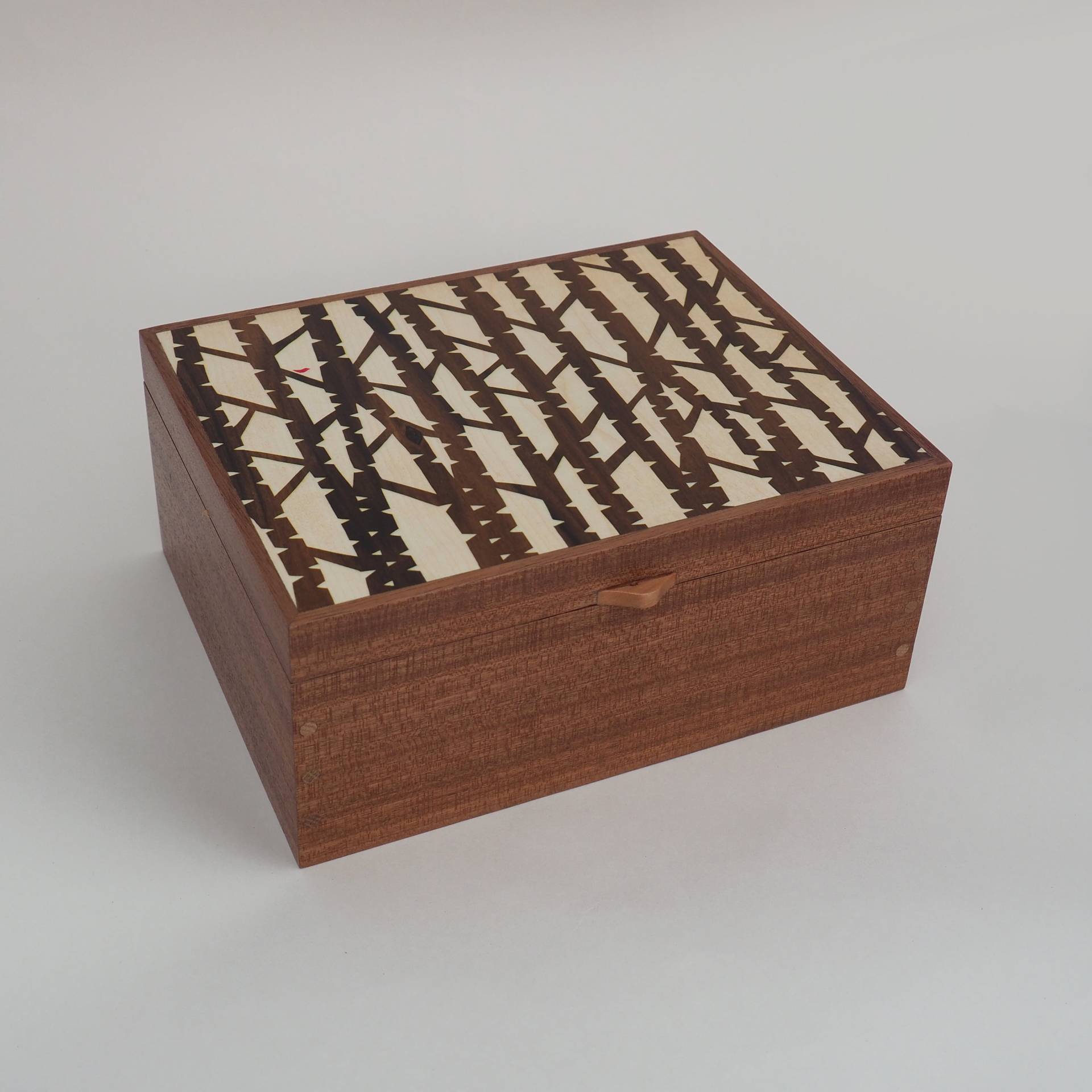 Große Schmuckschatulle Aus Holz Mit Silver Birch Design, Schmuck - Und Uhrenbox Holz, Eiche, Uhren - Schmuckaufbewahrungsbox von ttdesignswoodcraft