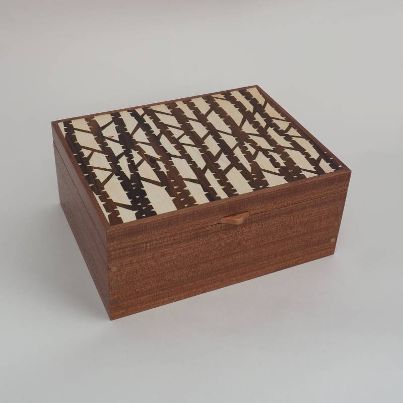 Große Schmuckschatulle Aus Holz Mit Silver Birch Design, Schmuck - Und Uhrenbox Holz, Eiche, Uhren - Schmuckaufbewahrungsbox von ttdesignswoodcraft
