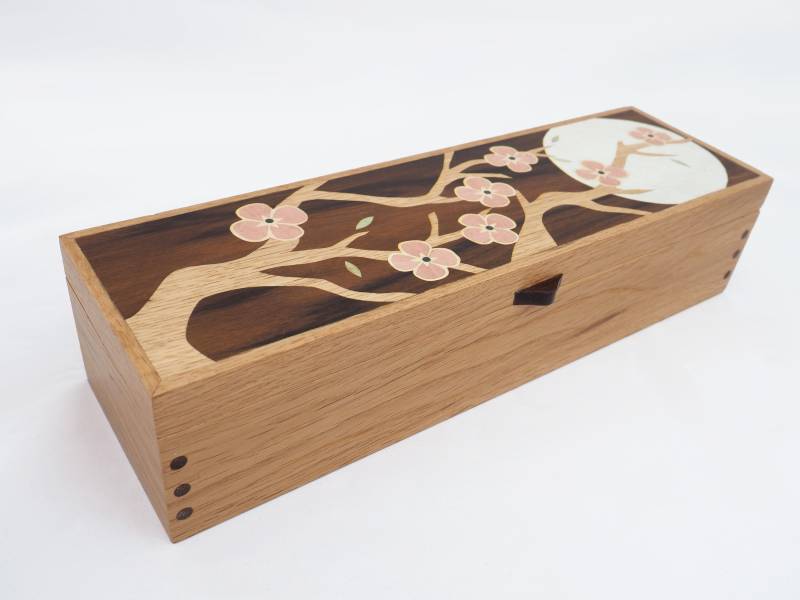 Holzschmuckschatulle | Kirschblüte Schmuckkästchen| Uhrenbox Holz Jahrestag Luxus Weihnachtsgeschenk Holzkiste| Schmuckschatulle von ttdesignswoodcraft