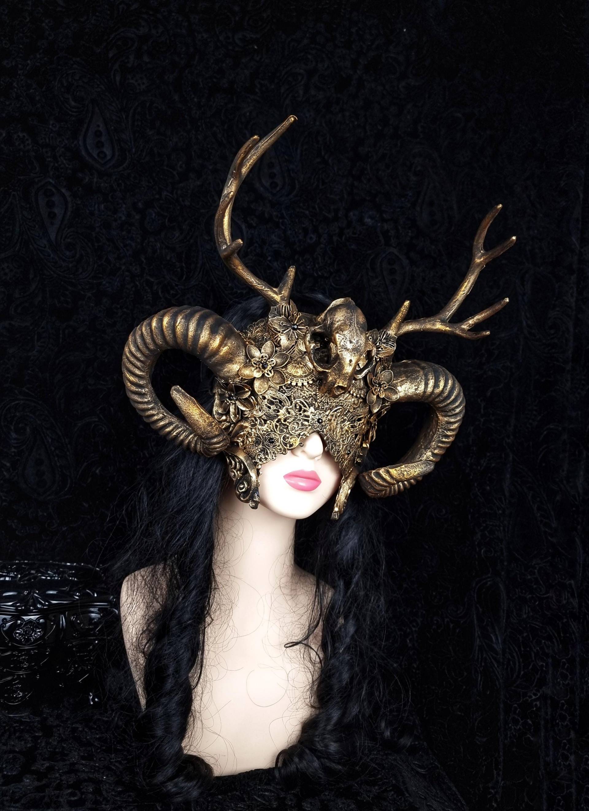 Anfertigung Nach Auftrag/Blinde Maske " Druide Pagan, Hörner, Geweih, Ritual, Halloween, Cosplay, Fantasy Kopfschmuck, Shieldmaiden Anfertigung Nach Auftrag/Blinde Maske " Druide Pagan, Hörner, Geweih, Ritual, Halloween, Cosplay, Fantasy Kopfschmuck, Shieldmaiden von tuahadedana