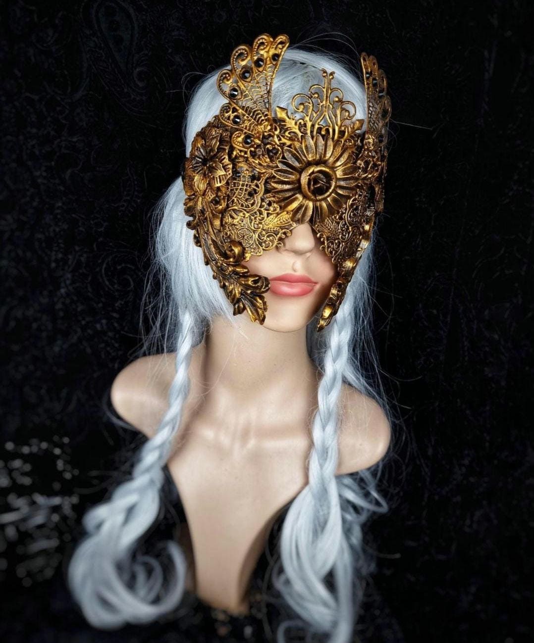 Custom Order/Blind Mask "Galdiator" Cosplay, Vampire, Fantasy, Goth, Crown, Vodoo, Pagan von tuahadedana