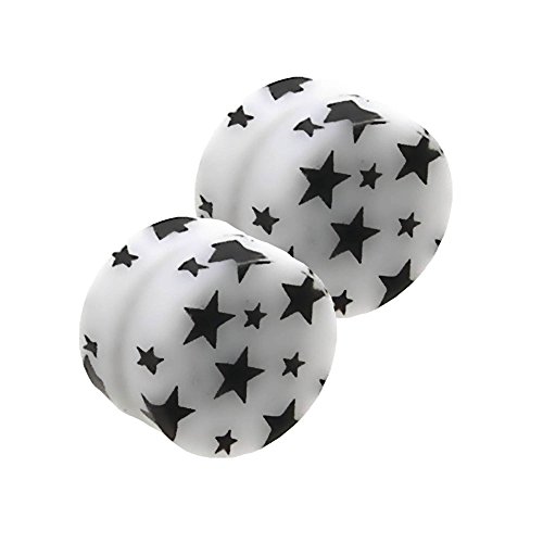 Tumundo 1 Paar Magnet Fakeplugs Fake Plug Magnetisch Motiv Stern Star Acryl Tunnel Piercing Ohrstecker Damen Clip, Variante:weiß Tumundo 1 Paar Magnet Fakeplugs Fake Plug Magnetisch Motiv Stern Star Acryl Tunnel Piercing Ohrstecker Damen Clip, Variante:weiß von tumundo