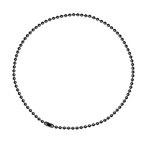 Tumundo® 1 oder 2 Stück Choker Hals-Band Enganliegend Damen Gothic Band Kugel-Kette Halskette Edelstahl Mädchen Schmuck, Farbe:schwarz - 1 Kette von Tumundo