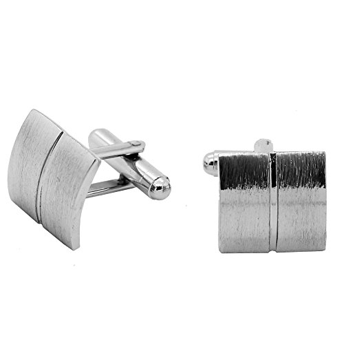 tumundo Paar Elegante Manschettenknöpfe Silbern Manschettenknopf für Oberhemd Krawatte Cufflinks Hochzeit Manschette, Variante_:Variante 10 von Tumundo