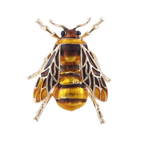 tuwiwol Beeindruckende Bienen Broschen aus Legierung, einzigartig, verleihen Persönlichkeit, Bienen Insekten Brosche, Bienen förmige Brosche, Legierungsmaterialien, Schwarz von tuwiwol