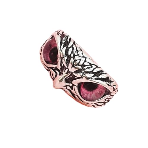 tuwiwol Eulenaugen Ring zum Tragen mit glatter Linie und breiter Anwendung. Hochzeits Augen Eulenring, der sich nicht leicht verformt, metallischer Glanz, Rosa von tuwiwol