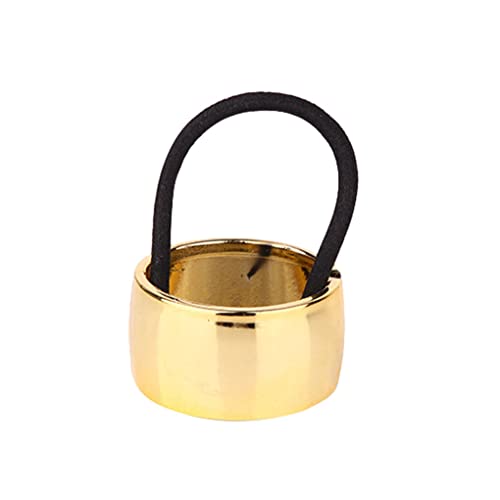 tuwiwol Frauen Pferdeschwanz Halter Befestigung Einfache Passende Einfarbig Modische Mädchen Damen Friseur Haarstyling Haargummi, Gold von tuwiwol