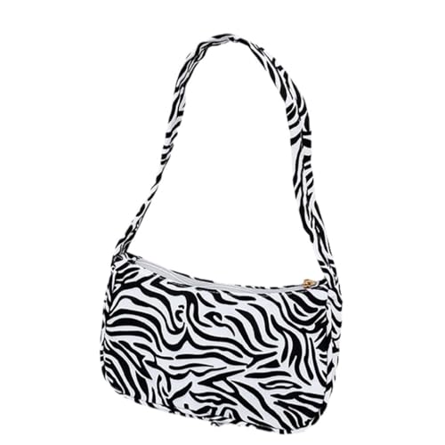 tuwiwol Handtasche aus Oxford Stoff, hergestellt für Mode und Funktionalität, Umhängetasche, Unterarmtasche, Handtaschen, praktisch, weich und langlebig, Zebrastreifen von tuwiwol