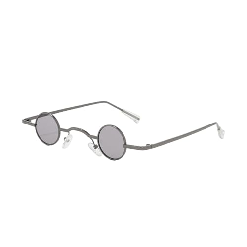 tuwiwol Kleine runde Sonnenbrille aus Metall, klassische, leichte und bequeme kleine runde Sonnenbrille aus Harz, Retro Sonnenbrille, Stil 6 von tuwiwol