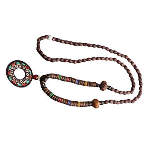 tuwiwol Perlenkette mit Vintage Ethno Anhänger, Statement Stück, breite Anwendung, Vintage Ethno Halsketten, Perlenketten, Wie gezeigt 3 von tuwiwol