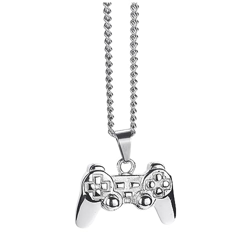 tuwiwol Statement mit Stil, Game Controller Anhänger, Halskette, Metallkette, einfach zu kombinieren mit anderen Accessoires, stilvolles Accessoire, Splitter von tuwiwol