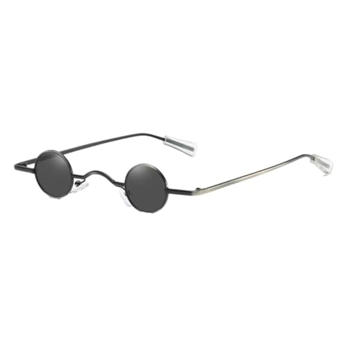 tuwiwol Stilvolle Metallrahmen Sonnenbrille aus Acetat und Metall für Haltbarkeit, UV Schutz, Punk Sonnenbrillen, alles schwarz von tuwiwol