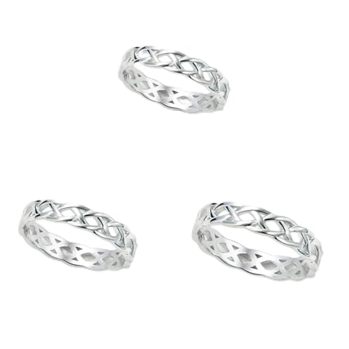 tuwiwol Trendiger stapelbarer Ehering, eleganter 925er Sterlingring für Frauen, einzigartige Legierung, klassische stapelbare einfache Ringe, langlebig, Nr. 3, 5 von tuwiwol