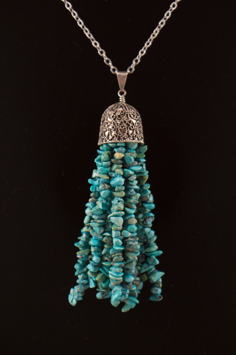 Türkis Quasten Kette Türkis Quasten Kette von tuxedocatzdesigns