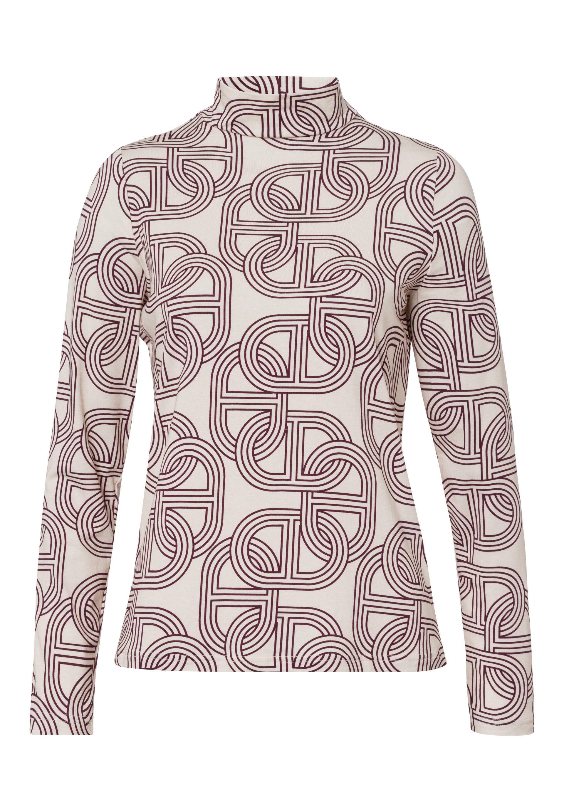 tuzzi - Shirt GLAM ON TRACK mit modernem Print ecru/mulberry - Gr. - 42 von tuzzi