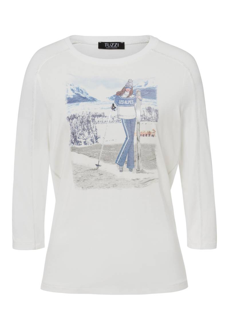 tuzzi - Shirt ICY EDGE mit Ski-Motivprint frozen blue/ecru/grey/anthra - Gr. - 42 von tuzzi