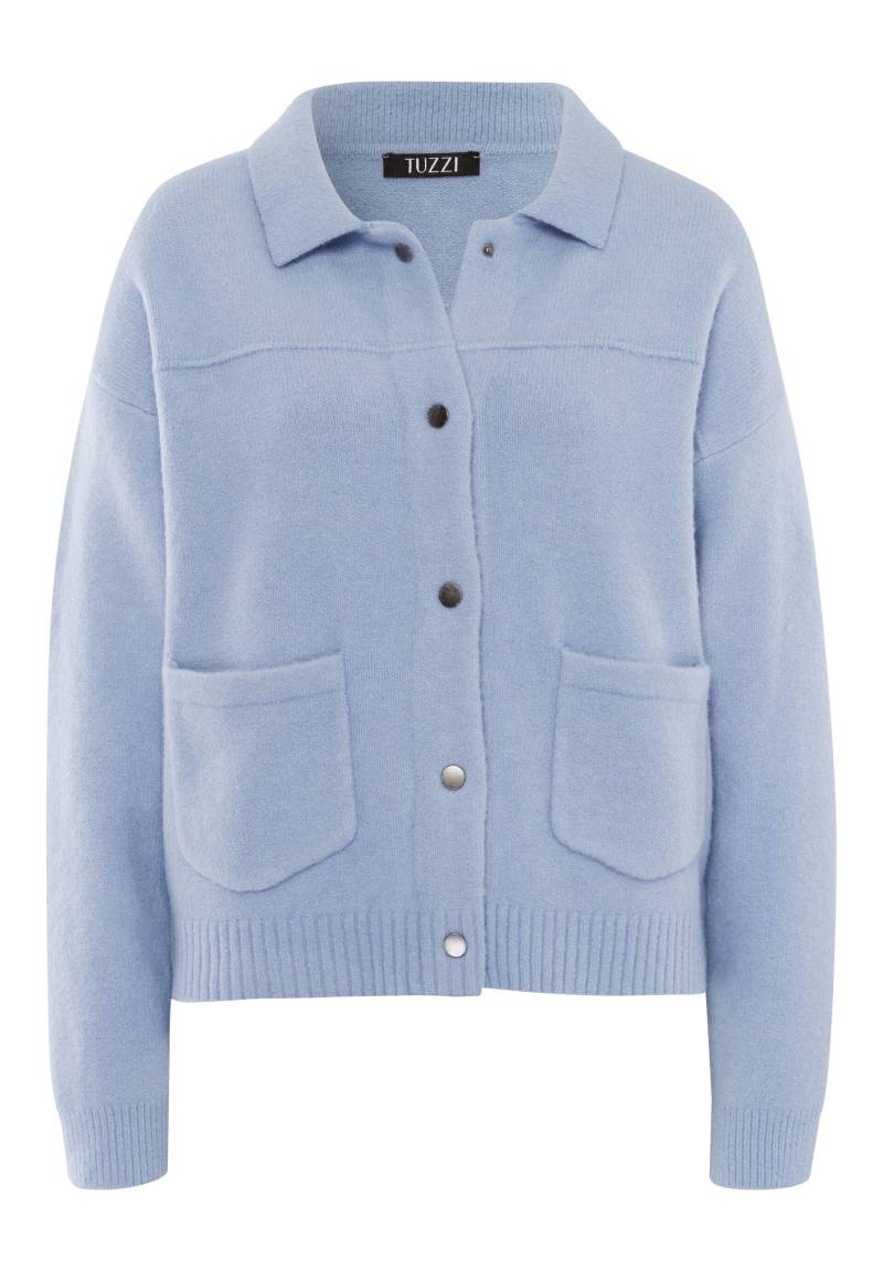 tuzzi - Strickjacke ICY EDGE mit Rückenknopfleiste frozen blue - Gr. - 42 von tuzzi